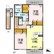 D-room清住Ⅱの間取り画像