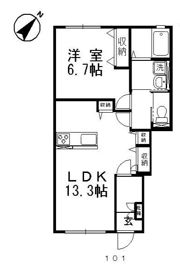 ラ・ペジブル Aの間取り画像