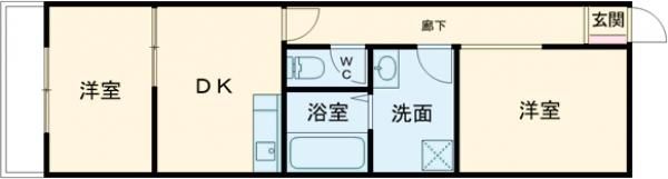 ウイングマンション長尾の間取り画像