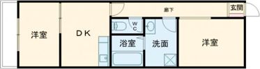 ウイングマンション長尾の間取り画像