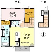 ハピネス高田 Aの間取り画像