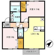 グランボヌール花屋敷 A棟の間取り画像