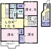 クレストール上野田 Aの間取り画像