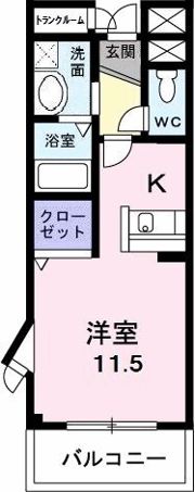グリーンヒルズ大澤Bの間取り画像
