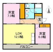 AIRLIX松岡 Bの間取り画像