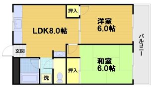 離宮ガーデンハイツの間取り画像
