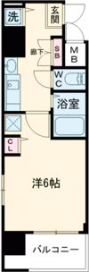 プレサンス三宮東アルバーナの間取り画像