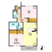 カーサ石原 Bの間取り画像