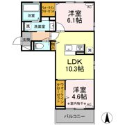 ピュア大里Ⅰの間取り画像