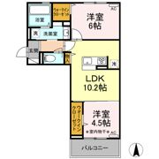 ピュア大里Ⅰの間取り画像