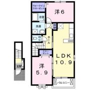 アンジュ 東海田Bの間取り画像