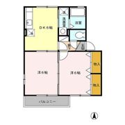 クレール花陵 A棟の間取り画像