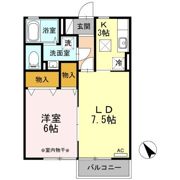 メゾン・あづみの里 Bの間取り画像