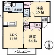 エアトベール A棟の間取り画像