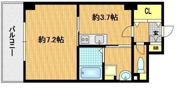 ヴァンヴェルデ西京極の間取り画像