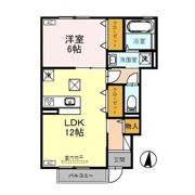 エスポワール伏見 Aの間取り画像