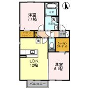 ムーンリットⅠ A棟の間取り画像