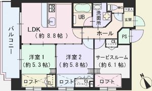 グランドポレストーネ大手町弐番館(ファミリー)の間取り画像