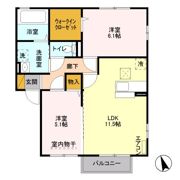エミール Ⅲの間取り画像