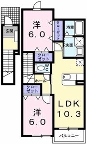 向ヶ丘 Bの間取り画像