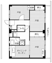 ビレッジハウス五所6号棟の間取り画像