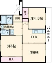 ビレッジハウス名張2号棟の間取り画像
