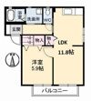 サザンコーポラス D棟の間取り画像