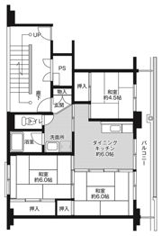 ビレッジハウス吉原1号棟の間取り画像