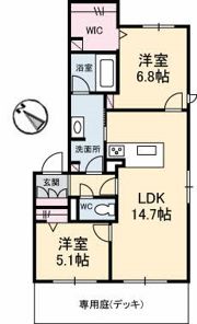 フェルス アオレオーレの間取り画像