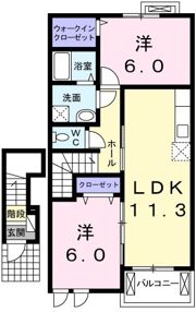 アヴェイラブルB棟の間取り画像