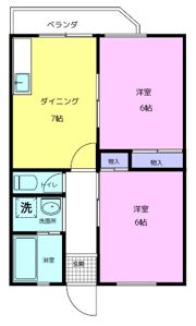 MGM NAKANOSHIMA A棟の間取り画像
