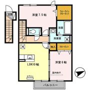 ルミエール岩橋（ﾙﾐｴｰﾙｲﾜｾ） B棟の間取り画像