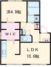エスパシオ横山Bの間取り画像