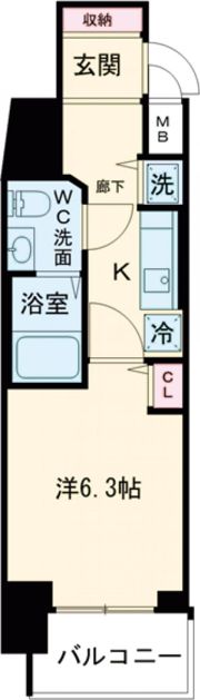 ララプレイス三宮東アスヴェルの間取り画像