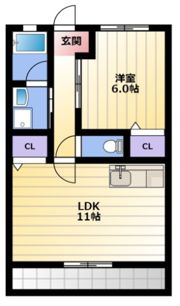 サンビュー新居Aの間取り画像