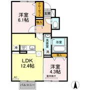 プルマージュ Aの間取り画像