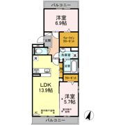アンダー フォレスト Ⅴ A棟の間取り画像