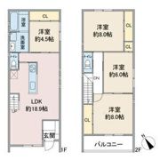 バンクーバー1124代万町の間取り画像