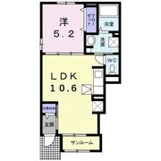 クラール東村 Aの間取り画像