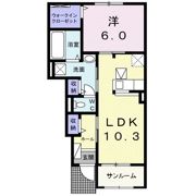 クラール東村 Dの間取り画像