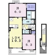 クラール東村 Dの間取り画像