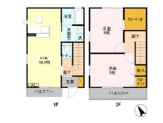 Y’sフラットBの間取り画像