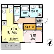 セジュール合川南 A棟の間取り画像