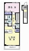 来夢1番館 Aの間取り画像
