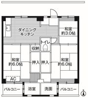 ビレッジハウス小比企6号棟の間取り画像