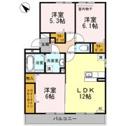 Monte at U (ﾓﾝﾃｱｯﾄﾕｰ)の間取り画像