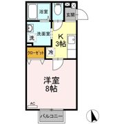 パセオプラシードK・Sの間取り画像