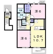 エムズ サニー ガーデン Ⅷの間取り画像