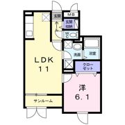 クレアール行永東Ⅱの間取り画像