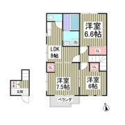 さくらコーポAの間取り画像